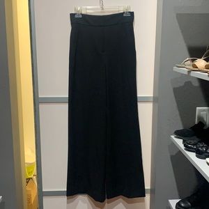Black wide-leg, sleek trousers - never worn, tag on